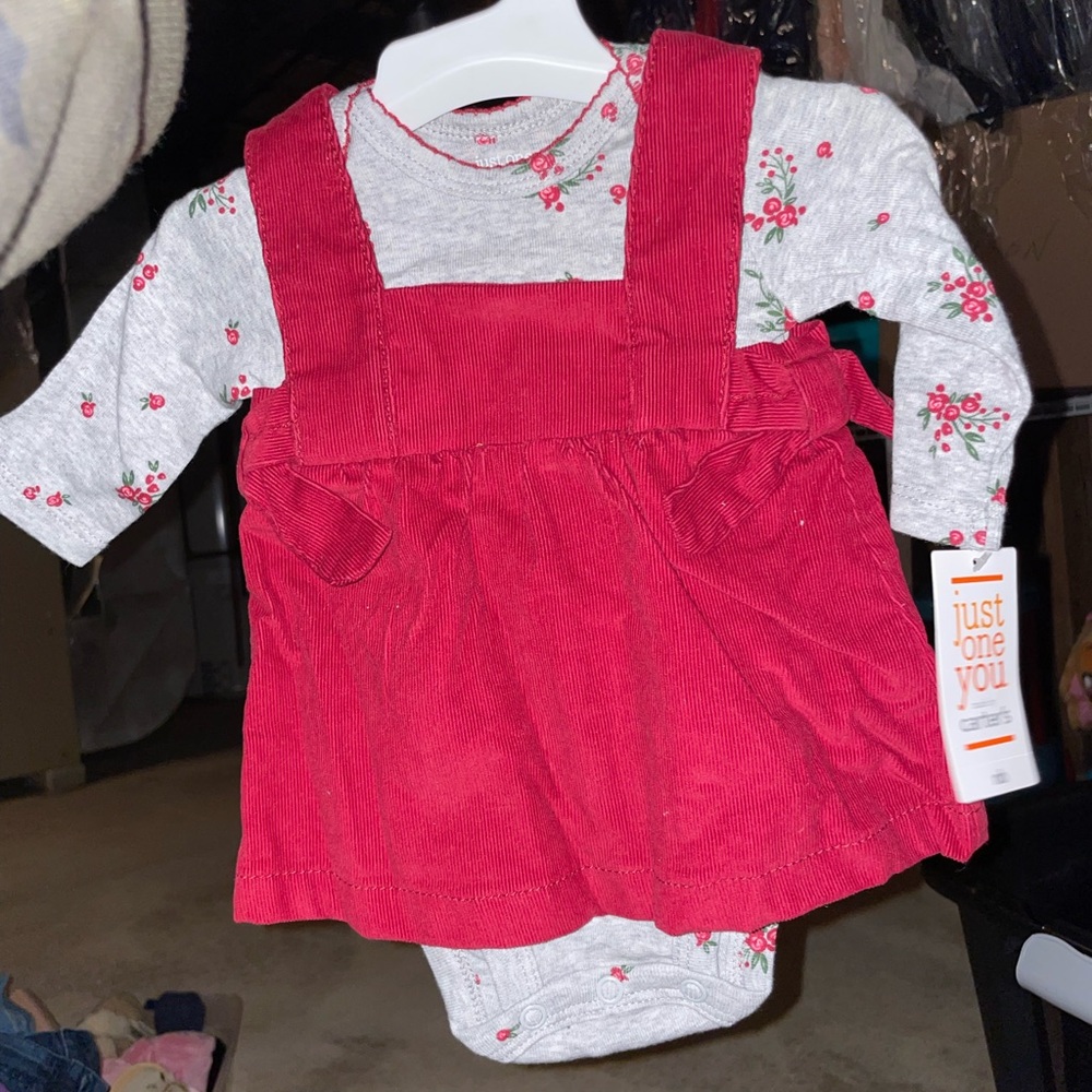 Carters two piece set. Onesie and overall